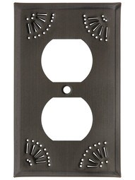 Pierced Tin Single Duplex Outlet Cover